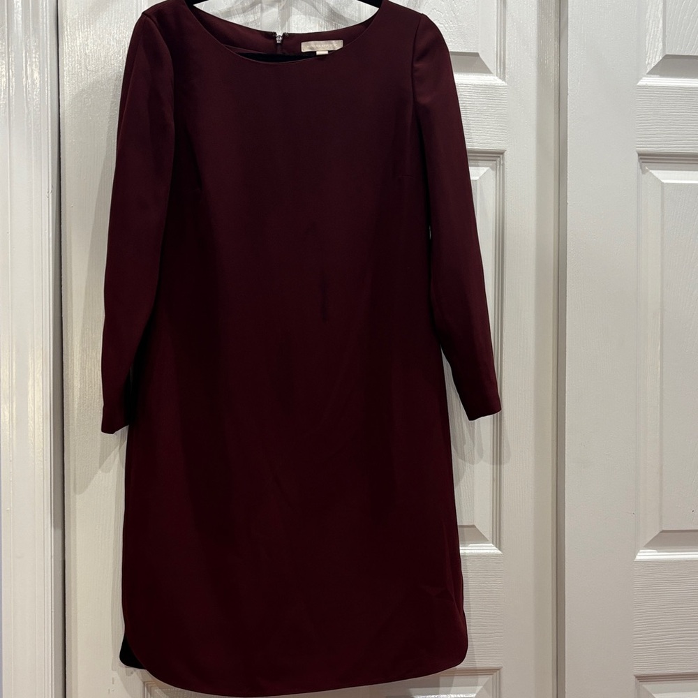 Banana Republic Deep Burgundy Long Sleeve Dress